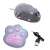 Remote control mouse toy for cats, grey, with paw-shaped remote and USB charging cable