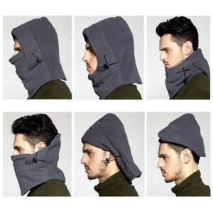 Arcvédő téli maszk, több nézetű szürke polár balaclava - Síelés