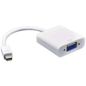 Mini DisplayPort VGA átalakító, fehér, laptop vagy számítógép csatlakoztatásához Mini DisplayPort-tal VGA bemenettel rendelkező monitorhoz vagy projektorhoz - DisplayPort átalakító