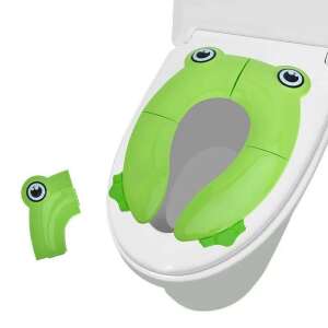 Zöld béka összehajtható WC szűkítő gyerekeknek, szobatisztaság, utazás, hordozható - WC szűkítő