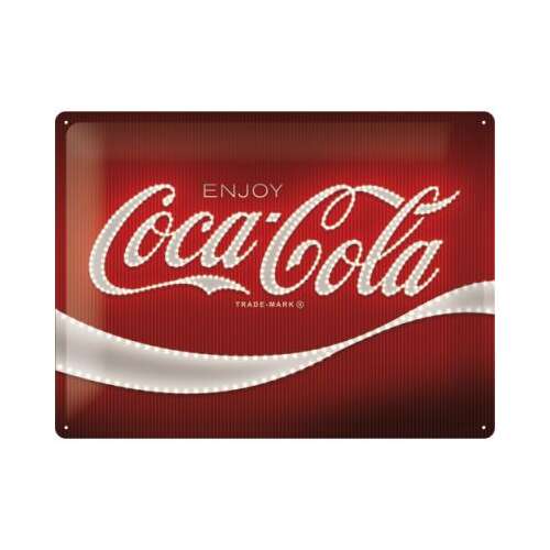Coca-Cola - Logós Fém Tábla - 30x40 cm