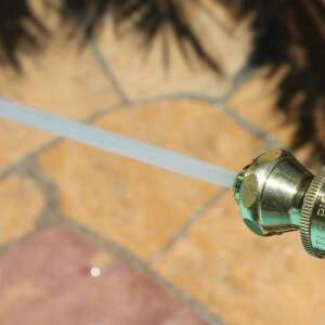 Magasnyomású szórófej kerti locsolócsőhöz, sárgaréz, állítható szórókép - Locsolófej