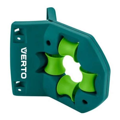 Verto green wall hose guide with 4 rollers for garden hose