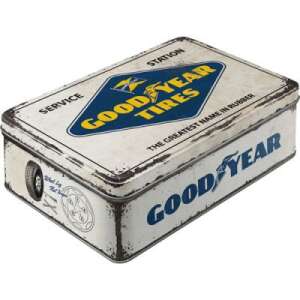 Goodyear Tires metal storage box, vintage design, 2.5L - Kitchen Storage Container