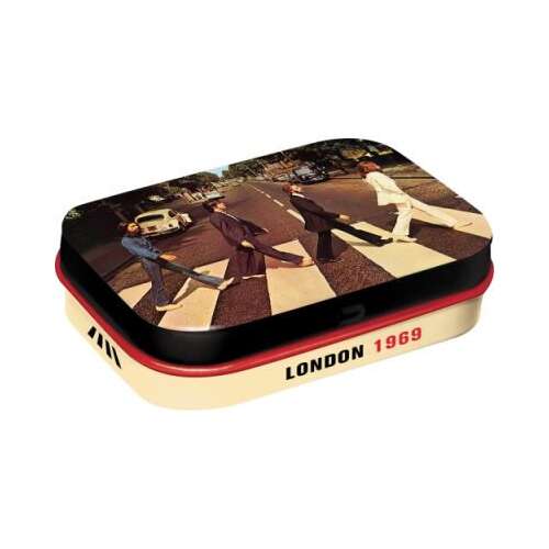 RETRO Beatles Abbey Road fémdoboz borsmenta cukorkával