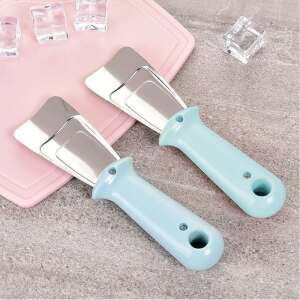 Rozsdamentes acél fagyasztó kaparó kék fogantyúval, 2 db - Háztartási nagygép kiegészítő