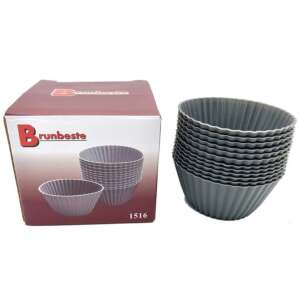 12 darabos szilikon muffin forma szett, szürke, Brunbeste márka - Muffin papír