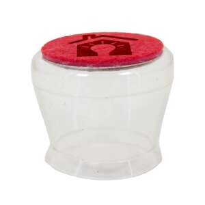 Genius Ideas Univerzális Szék láb Sapka, átlátszó műanyag szék lábvédő vörös filc betétekkel, 8 darabos csomag - Padlóvédő bútorláb alátét