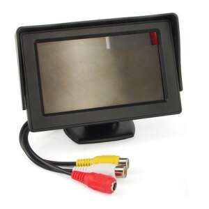 Szögletes nézet 4.3 colos tolatókamera monitor RCA csatlakozókkal - Tolatókamera