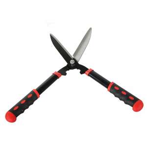 Sövényvágó olló, 54 cm hosszú, fekete és piros, ergonomikus fogantyúkkal - Sövényvágó olló