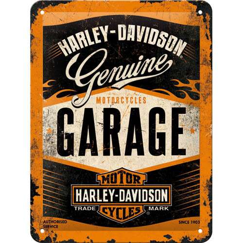 Harley Davidson Garázs Fémtábla, Vintage Stílus, Motoros Dekor - Fémtábla
