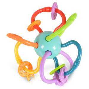 Huanger Rágóka, színes baba rágóka többféle textúrával és formával a szenzoros fejlődéshez - Rágóka