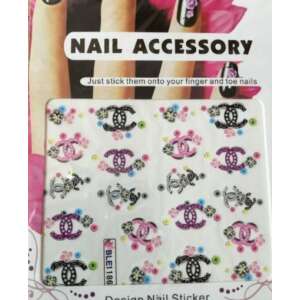 Coco Chanel köröm matricák, köröm díszítő matricák, köröm matricák, köröm kiegészítők, köröm design matricák, öntapadós köröm matricák - Körömmatrica