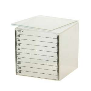 1 Literes kocka fedéllel, átlátszó, mérőedény, oktatási eszköz - Irodaszer & Írószer