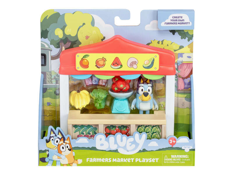 E-shop Bluey - hracia sada s farmárskym trhom, vrátane figúrky