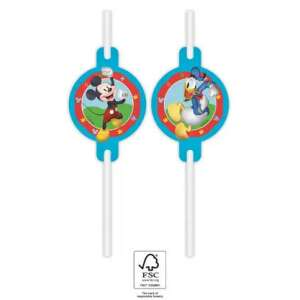 Papierové slamky s Mickey Mouse a Donaldom Duckom, 4 kusový balenie, certifikované FSC - Slamky