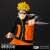 Naruto Shippuden Konoha figurina Narutóval, 17cm, közeli kép, akció pózban, arc