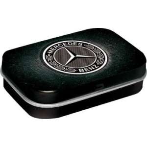 Mercedes-Benz star tin box with peppermint dragees - Cukorka