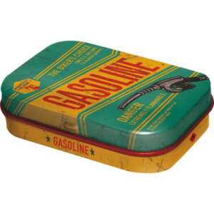 RETRO Gasoline - Cukorka mintás fémdoboz, borsmenta drazséval töltve - Cukorka