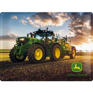 John Deere Modell 6150R fém tábla, traktor, gazdaság, zöld, dekoráció - Fémtábla