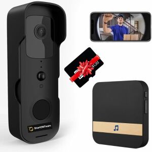 StartONTeam WiFi Video Doorbell Full HD IP Camera 155° Real-Time Smart Doorbell, Motion Detection and Phone Notification, IR Night Vision, Two-Way Remote Communication, Android 147290903 - Intercom