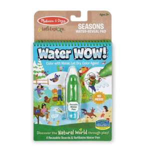 Melissa & Doug Water Wow! Anotimpuri - Tablă de pictură cu apă, o carte de colorat reutilizabilă cu un stilou cu apă reîncărcabil, prezentând patru scene de sezon - Jocuri si jucarii creative