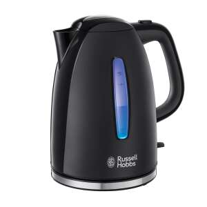 Черен електрически чайник Russell Hobbs Textures Plusz 22591-70 със синя светлина - Чайник, Уред за приготвяне на сандвичи, Blender, Тостер и Центрофуга и преса за плодове