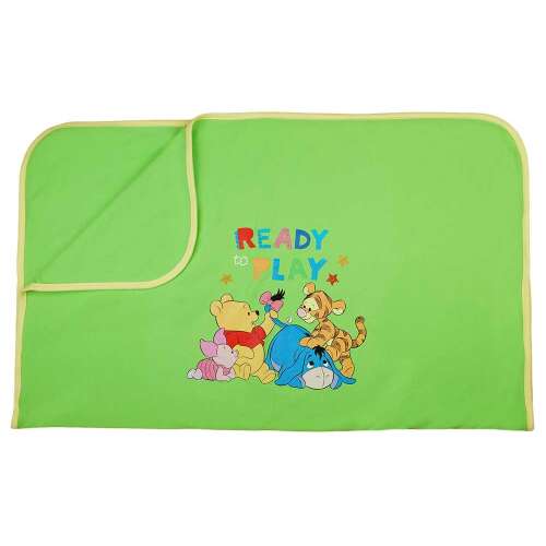 Zöld Micimackó és barátai pamut babatakaró, Készen a játékra