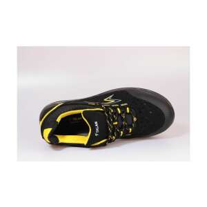 TALAN AIRFLEX BREATH S1P SRC ESD munkavédelmi cipő, fekete sárga betétekkel, felülnézet - TALAN