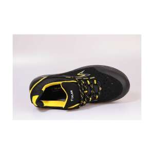TALAN Airflex Breath S1P SRC ESD munkavédelmi cipő, fekete sárga betétekkel, felülnézet - TALAN