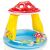 Angled view of Gomba mushroom baby pool with sunshade