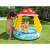 Baby playing in the inflatable mushroom canopy pool, 102 x 89 cm