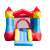 Pepita Castle inflatable bouncy house with slide, red and blue, 260x190x170cm