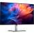 Monitor Dell P2725HE 27 cali Full HD z kolorowym abstrakcyjnym obrazem na ekranie, widok z boku