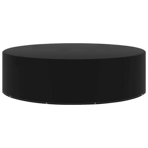 Fekete kerek kerti bútor takaró, 205 x 90 cm, védi az időjárástól