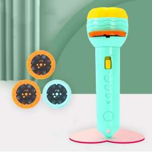 Proiector verde cu animale pentru copii, cu 8 diapozitive și 64 imagini, jucărie educativă pentru a învăța despre animale, fructe, vehicule, dinozauri, creaturi marine și insecte - Nonbrand Jocuri si jucarii creative