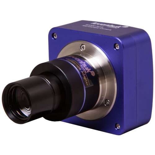 Levenhuk M1000 PLUS digitális mikroszkóp kamera, kék, ferde nézet