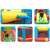 Pepita Castle XL inflatable bouncy castle with slide and ball pit, blue and red, details