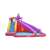 Pepita Hippo Water Slide Inflatable Bouncy Castle with Slide, Climbing Wall, Water Spray, Purple-Red - Another Angle