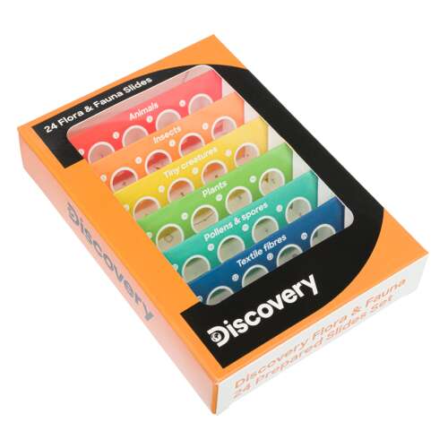 Levenhuk Discovery Flora & Fauna 24 Előkészített tárgylemezkészlet dobozban