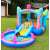 Children playing in the Pepita Ocean XL inflatable bouncy castle with slide and pool