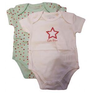 Baba Body 2 db - 100% Pamut - Fehér, Zöld 135855396 - Knot So Bad