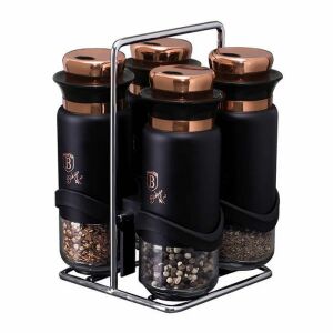 Set recipiente condimente 5 piese Black Rose Berlinger Haus BH 1999 120528473 - Suporturi pentru condimente