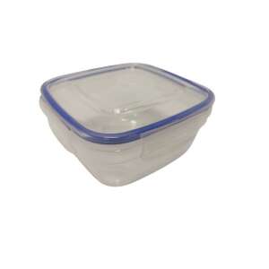Légmentes, szögletes élelmiszer tároló kék szegéllyel - Dünya