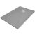 Szögletes nézet a Mexen Stone+ szürke beton zuhanytálcáról 130x90 cm