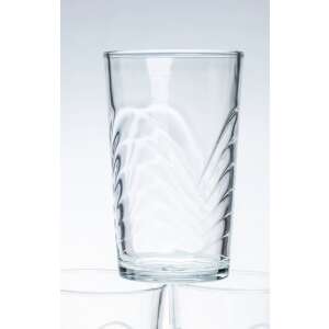 Átlátszó üvegpohár dekoratív spirál mintával - Vizespohár