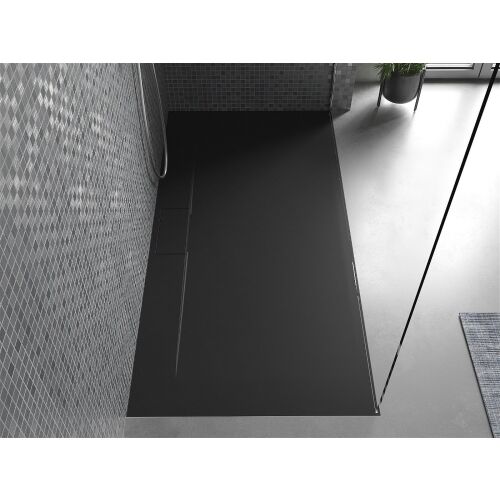 Mexen Egon 200x80 cm fekete zuhanytálca modern fürdőszobába szerelve - Zuhanytálca