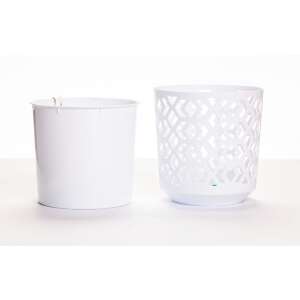 Kaspó, 19,5 cm, fehér azték 35999755 - Kertépítés