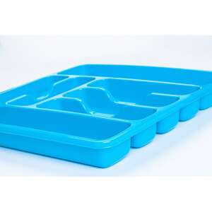 Praktikus 7 Rekeszes Evőeszköztartó - 44x39cm - Kék