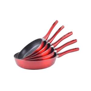 Serpenyő 28cm tapadás mentes burgundi 2,5cm vastag indukciós